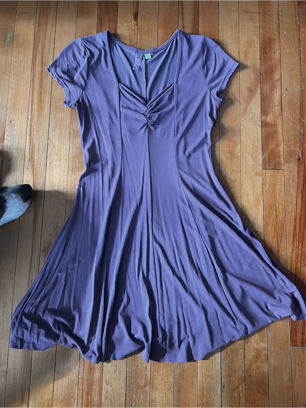 Lavender Short Sleeve Swing Dress